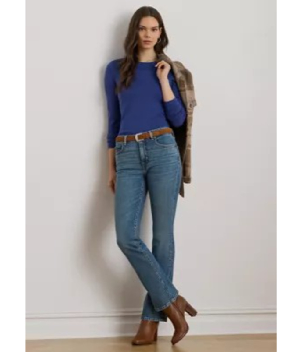 Lauren Ralph Lauren Cotton Blend Blue Sweater Blue Size S 4061